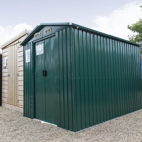 6ft x 9ft steel shed on the Sheds Direct Showroom lot