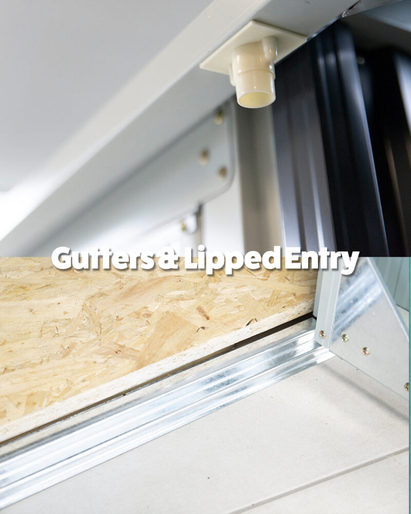 gutters & lipped entry