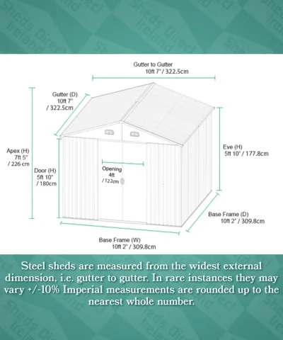 10ft x 10ft shed dimensions