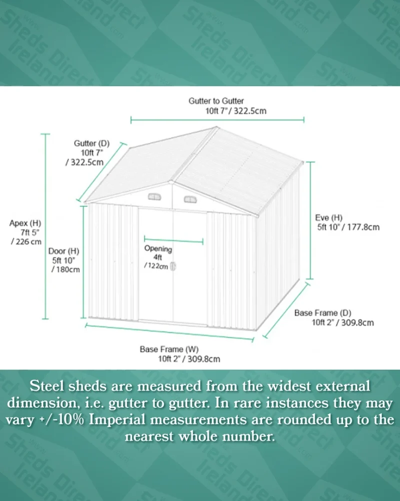 10ft x 10ft shed dimensions