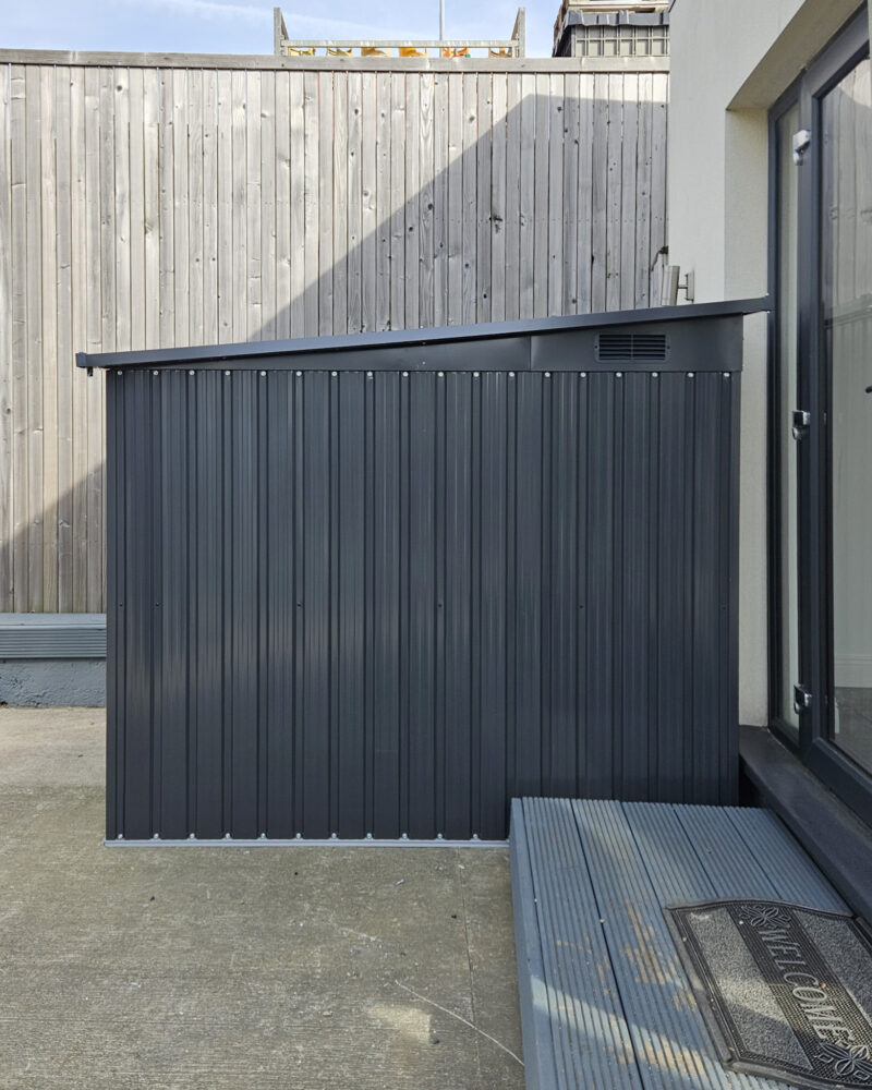 The side view of the Bike Shed from Sheds Direct Ireland