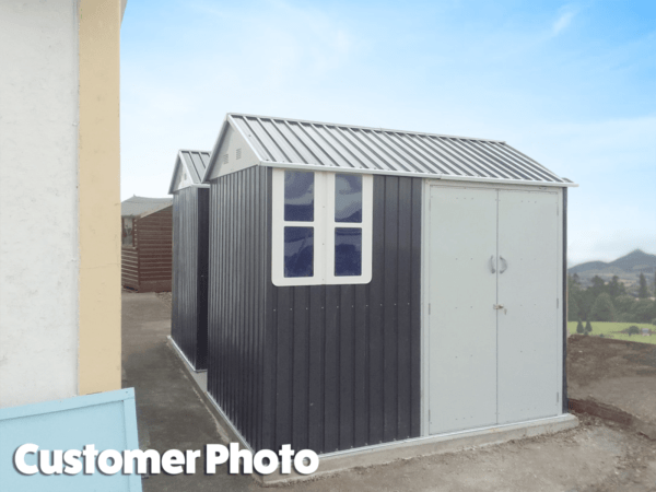 customer photo of the shed in a hilly mountainside