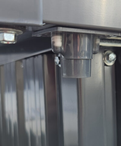 The outlet spouts on the roof