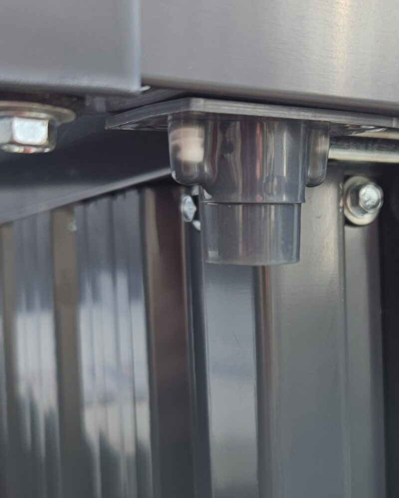 The outlet spouts on the roof