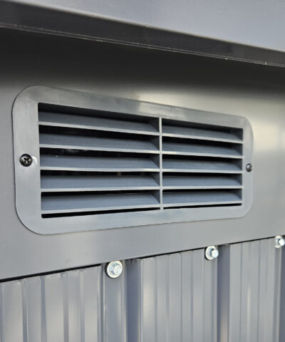 The vents on the side of the bike shed