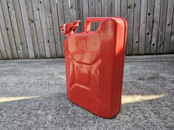 The red 10L jerry can