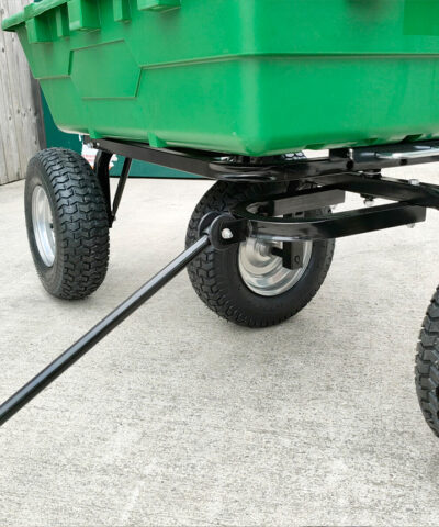 The wheels pivoted to the side