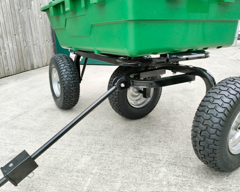 The wheels pivoted to the side