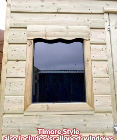 The window on a Timore Style Wooden Cabin Shed
