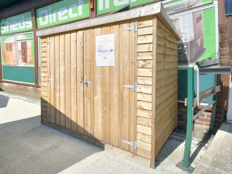 The Wooden Bike Shed seen from the right hand side