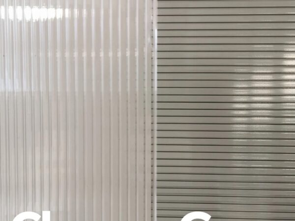 The Difference between the clear and grey polycarbonate of the door canopies