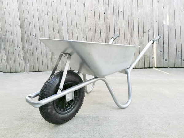 45 degree angle of a Steel Wheelbarrow