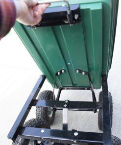 Detail of the underneath of the Tipping Utility Cart from Sheds Direct Ireland 2