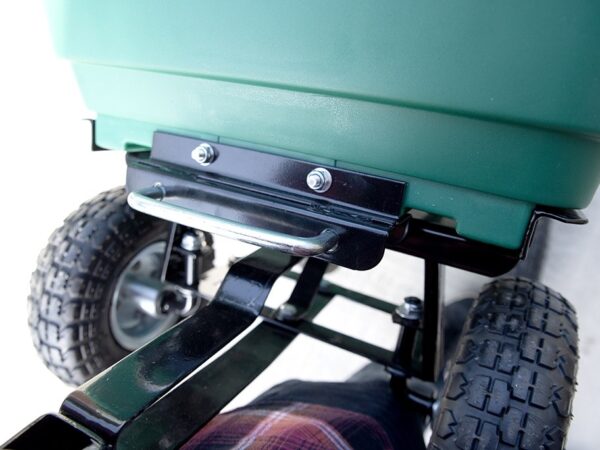 Detail on locking mechanism on the Tipping Utility Cart from Sheds Direct Ireland
