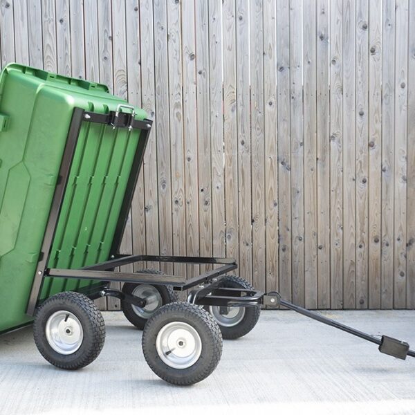 Tipping Cart 4Wheels with Tow Bar, 250L Sheds Direct Ireland