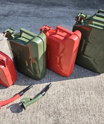 An above view of all 4 jerry cans side-by-side