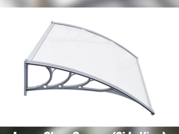 A side view of the large clear canopy.