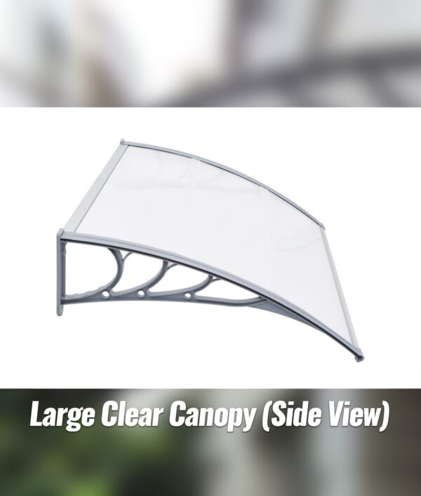 A side view of the large clear canopy.