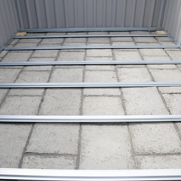 PVC clad Steel shed's base frame made of metal