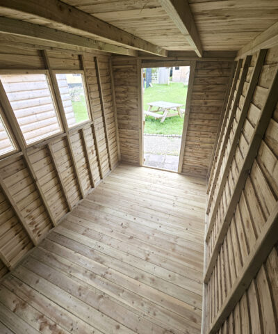 Interior of the cabin shed
