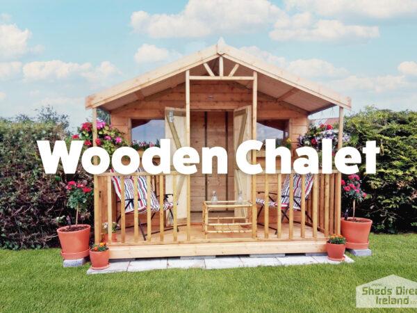 A customers taken shot of the Sheds Direct Ireland Wooden Chalet
