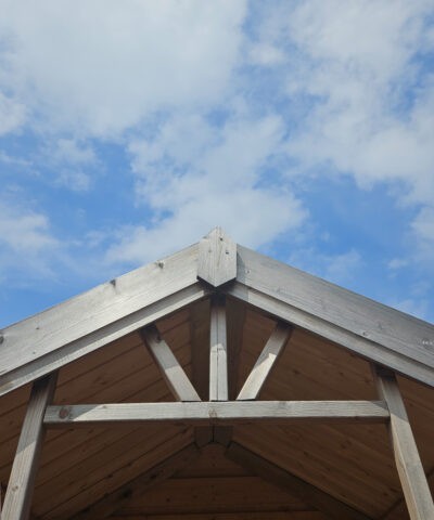 The apex of the chalet shed