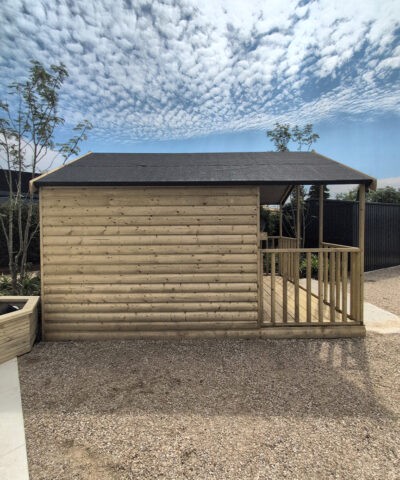 Side of chalet shed