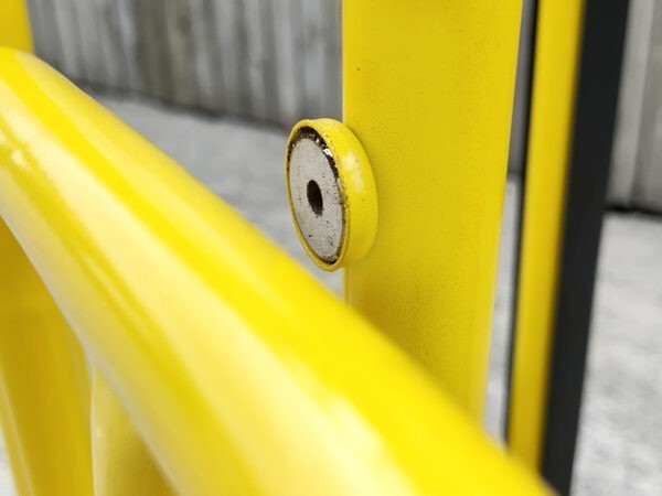 The magnetic connection point on the industrial hand truck