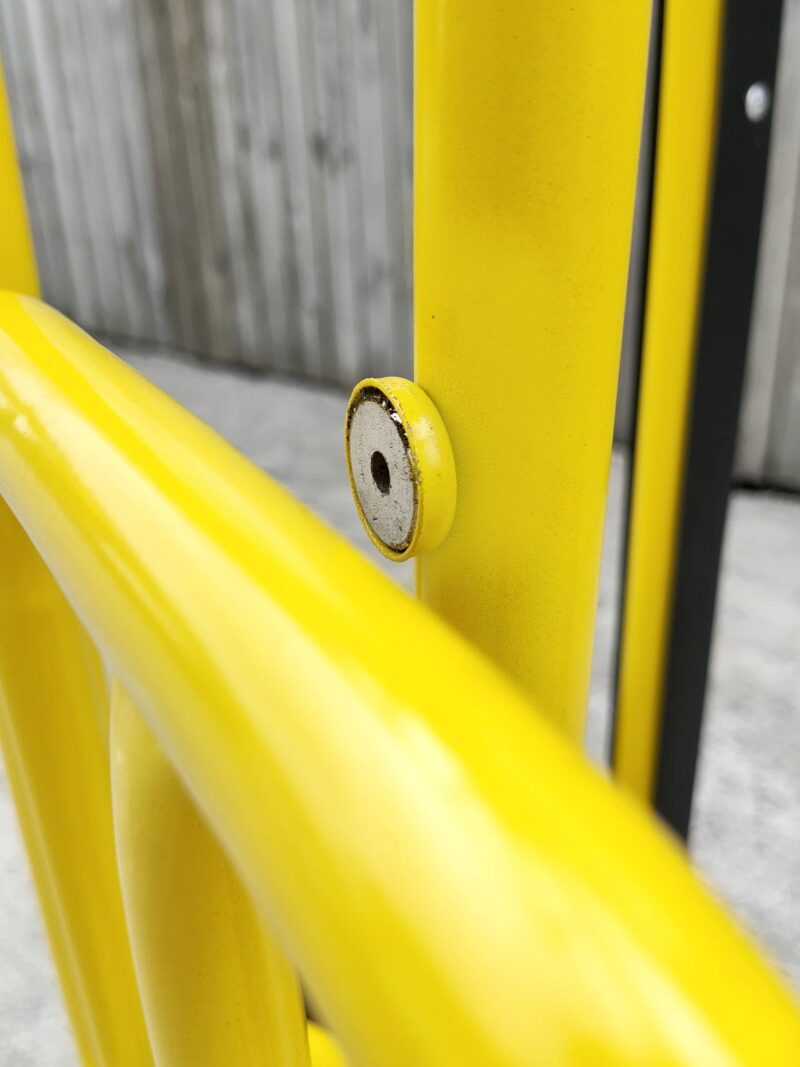 The magnetic connection point on the industrial hand truck