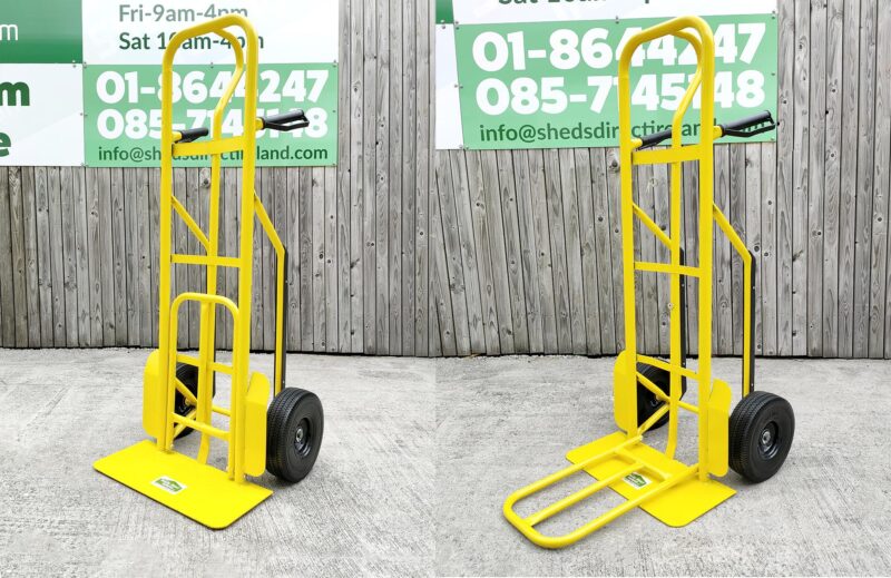Two industrial hand trucks side by side
