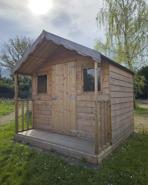 The Wooden Lodge shed in a Dublin Garden