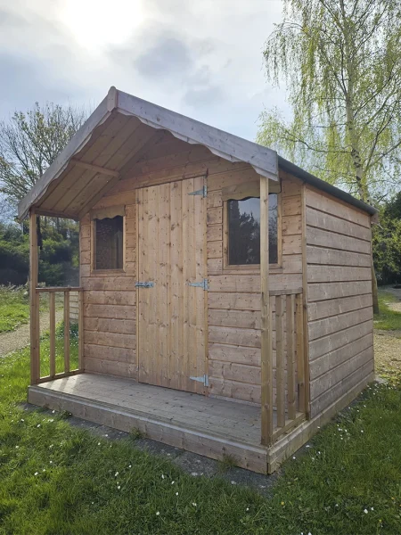 The Wooden Lodge shed in a Dublin Garden