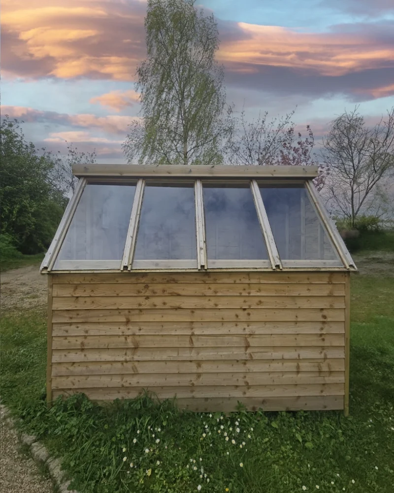 side profile of the potting shed