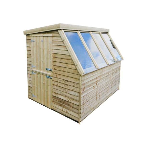 wooden potting gardening shed from sheds direct ireland, featuring large windows