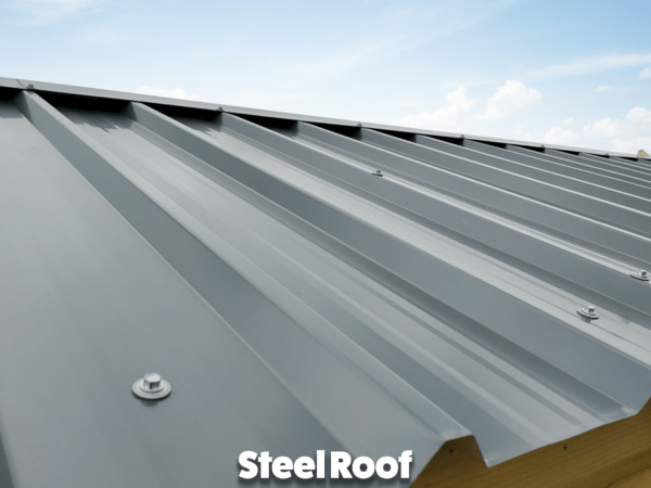 A sample of the steel roof available on the wooden garden sheds