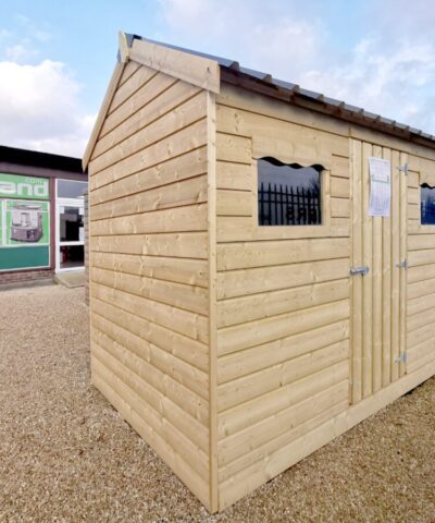 Wooden Cottage Shed as seen as from a 45' angle