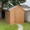 A Standard Style wooden garden shed in a Dublin garden