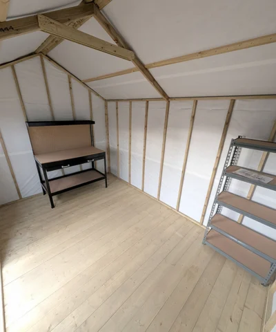 another view of the inside of the cottage shed