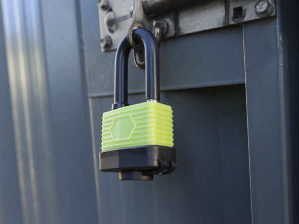 padlock from sheds direct ireland on a bolt lock