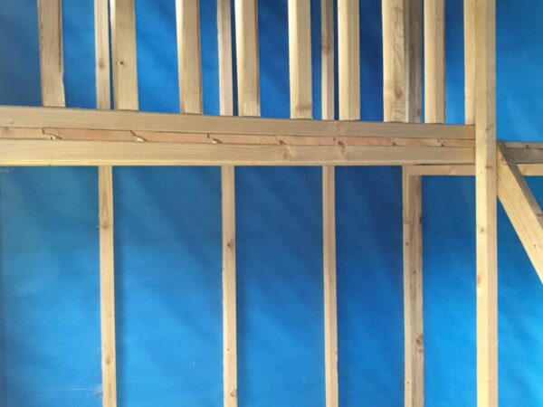 The Interior view of the children's wooden playhouse