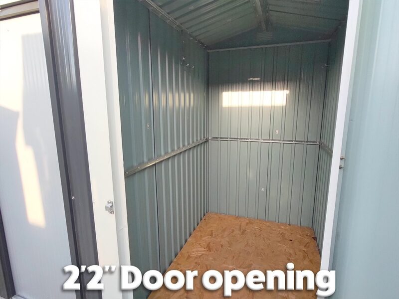 2'2" door opening on the 4ft x 6ft shed