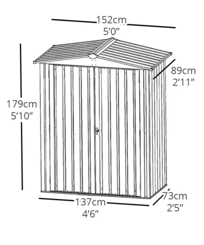 Balcony Store Dimensions in feet and inches and also in centimetres