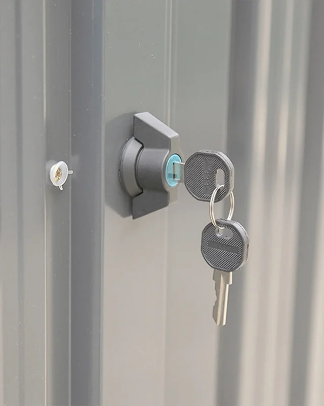 the lock with key inserted