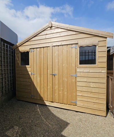 shed seem form a 45 degree angle