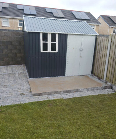 customers photo of a steel cottage shed