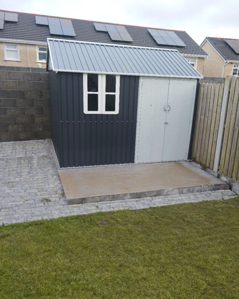 customers photo of a steel cottage shed