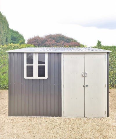 Shed in a walled garden