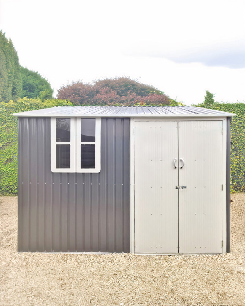 Shed in a walled garden