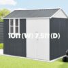 10ft x 7.5ft Steel Cottage Shed Dimensions included
