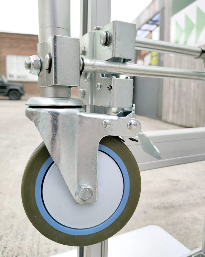 The castor wheels